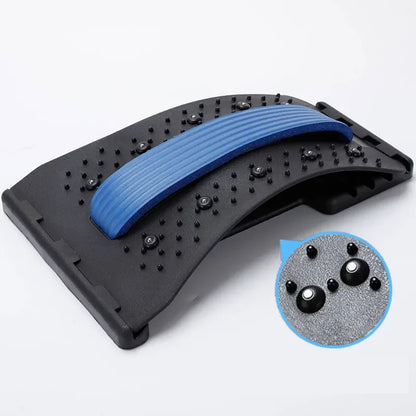 Adjustable Lumbar Support, Multi-Level Back & Neck Stretcher, Deep Stretch, Yoga-like Flexibility