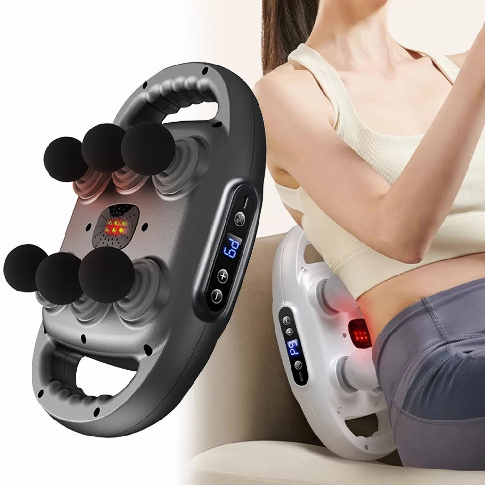 Muscle Massager Gun, Fascia Gun, Six-head Body Shoulder, High Frequency Back Waist Massage Machine, Professional Fascia