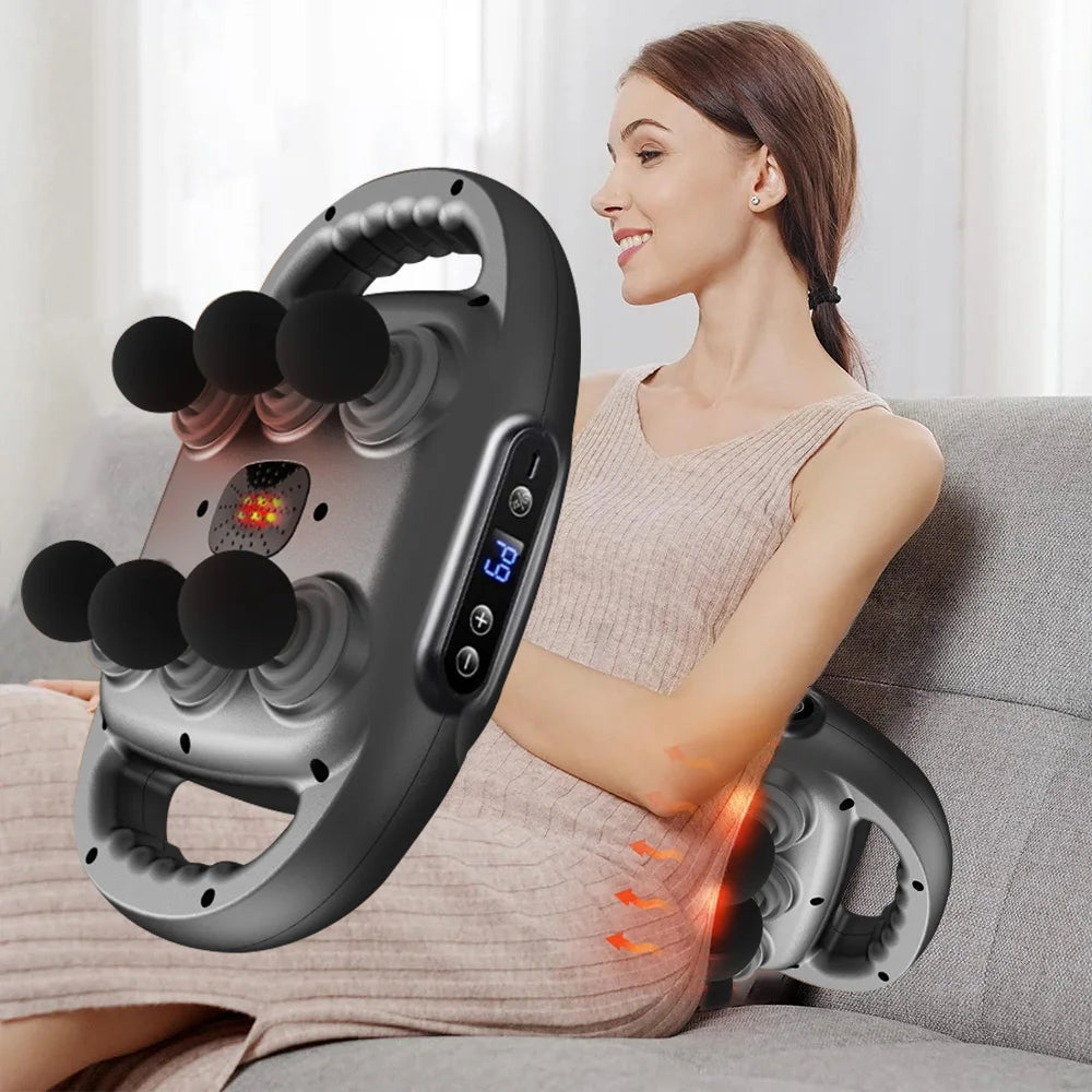 Muscle Massager Gun Fascia Gun Sixhead Body Shoulder High Frequency Back Waist Massage Machine Prof 1