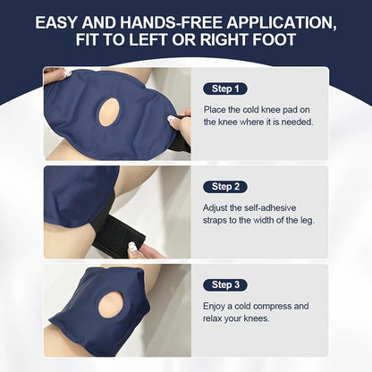 Hot Cold Therapy Reusable Gel Knee Pack Easing Discomfort Foot Relaxation Support 3