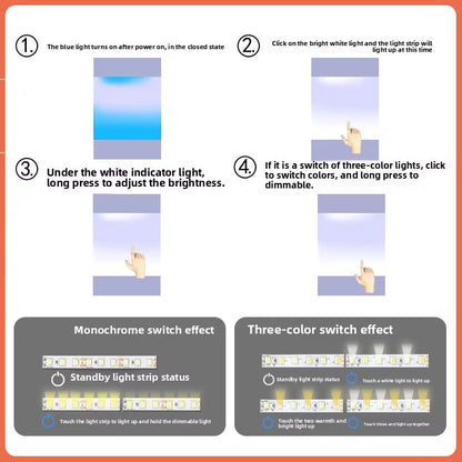 LumiTouch 12V LED Smart Mirror Switch  Adjustable Brightness Touch Sensor Kit For Bathroom  Makeup  5