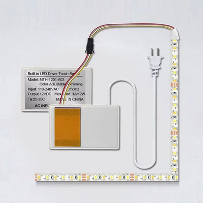 LumiTouch 12V LED Smart Mirror Switch  Adjustable Brightness Touch Sensor Kit For Bathroom  Makeup  6