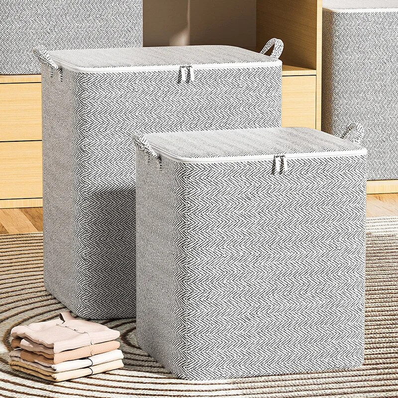 Closet Wardrobe Organizer, Non-woven Material Storage Bag, Large Capacity Household for Quilt, Clothing, Toys