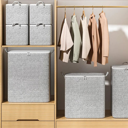 Closet Wardrobe Organizer, Non-woven Material Storage Bag, Large Capacity Household for Quilt, Clothing, Toys
