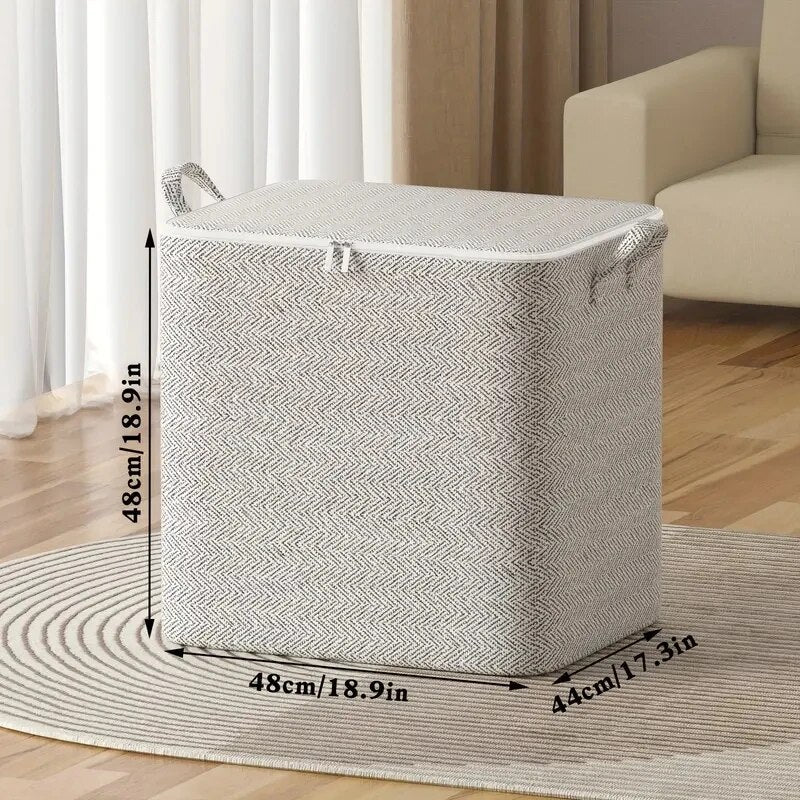 Closet Wardrobe Organizer, Non-woven Material Storage Bag, Large Capacity Household for Quilt, Clothing, Toys
