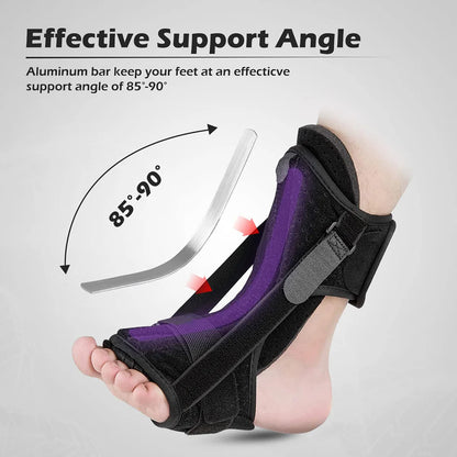 Orthotic Brace For Foot Breathable Adjustable Night Splint Plantar Fasciitis  Achilles Tendonitis S 2