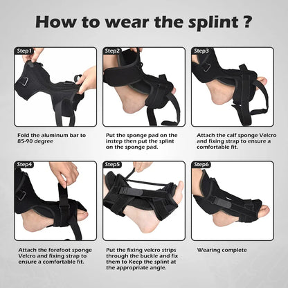 Orthotic Brace For Foot Breathable Adjustable Night Splint Plantar Fasciitis  Achilles Tendonitis S 3