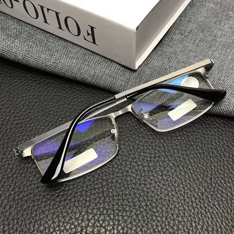 OptiGuard Metal AntiBlue Light Reading Glasses  Business Eyewear For Men With Diopters 10 To 40 2