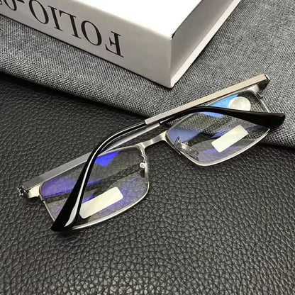 OptiGuard Metal AntiBlue Light Reading Glasses  Business Eyewear For Men With Diopters 10 To 40 2