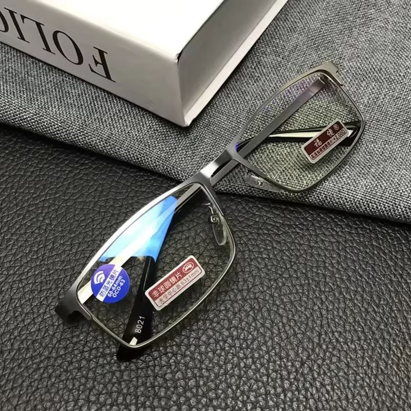 OptiGuard Metal AntiBlue Light Reading Glasses  Business Eyewear For Men With Diopters 10 To 40 3