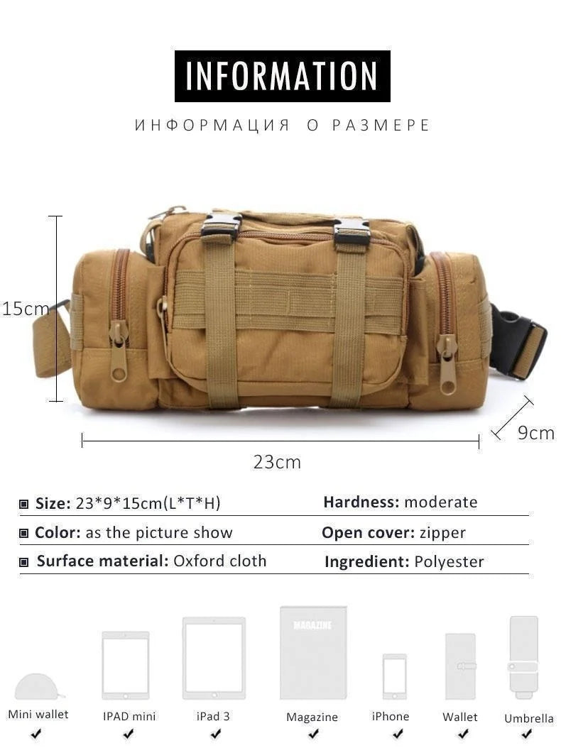 Hiking Waist Bag Outdoor Camping Chest Pack Multifunction Hunting Pouch For Men And Women 4