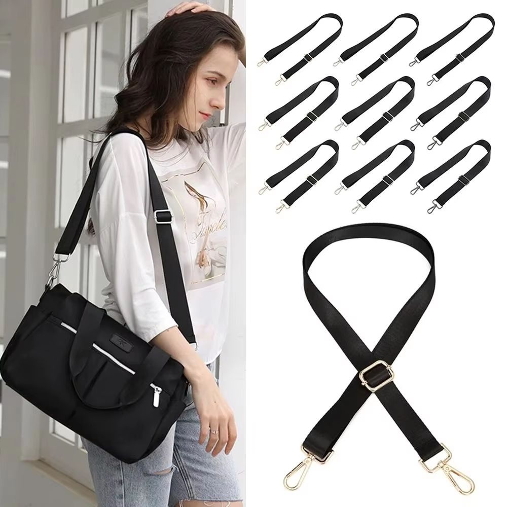 FlexStrap Adjustable Black Nylon Shoulder Bag Strap  Detachable Replacement Belt For Handbags Cross 3