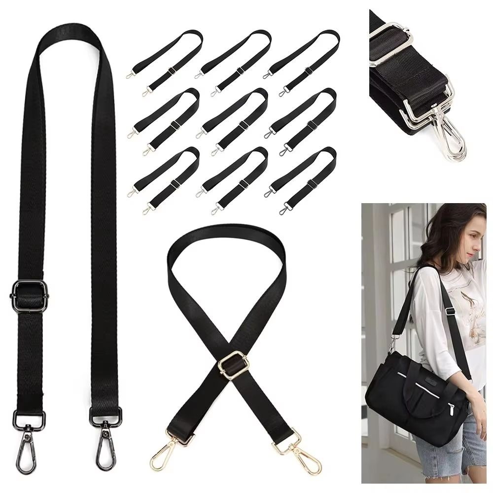 FlexStrap Adjustable Black Nylon Shoulder Bag Strap  Detachable Replacement Belt For Handbags Cross 4