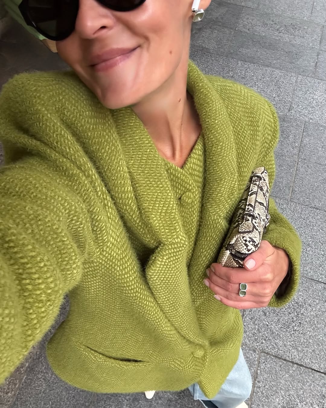 Fashionable Green Woolen Coat for Women, Chic Collar, Single Button Jacket, Solid Color Highstreet Outerwear, Autum