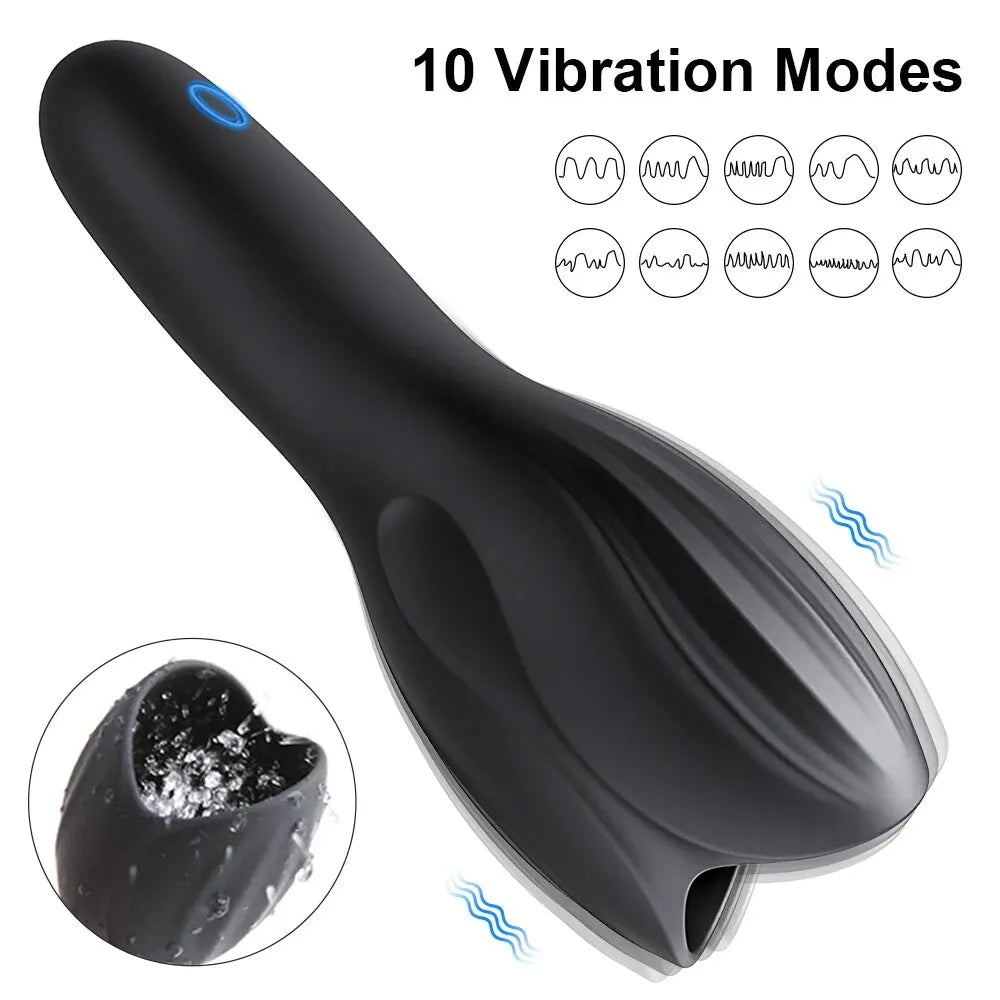 Mens Vibrator, Glans Stimulater, Exerciser, Massager, Penis Delay, Trainer, Male Masturbator, Equipment, Adult Male