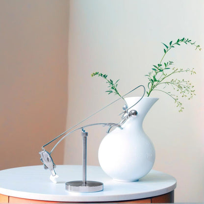 Polished Stainless Steel Fisherman, Balancing Sculpture, Desktop Craft Decoration