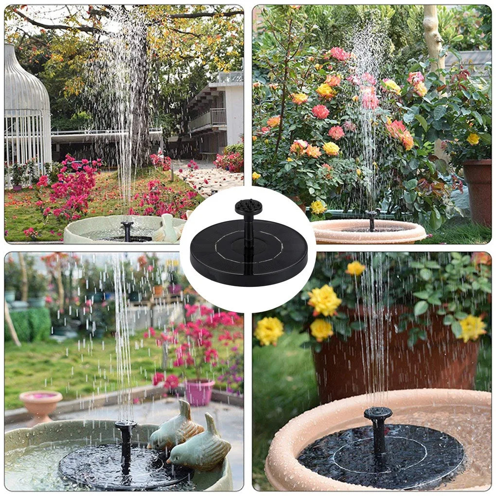New Mini Solar Water Fountain Garden Pond Pool Waterfall Solar Powered Bird Bath Decor Outdoor Gard 1