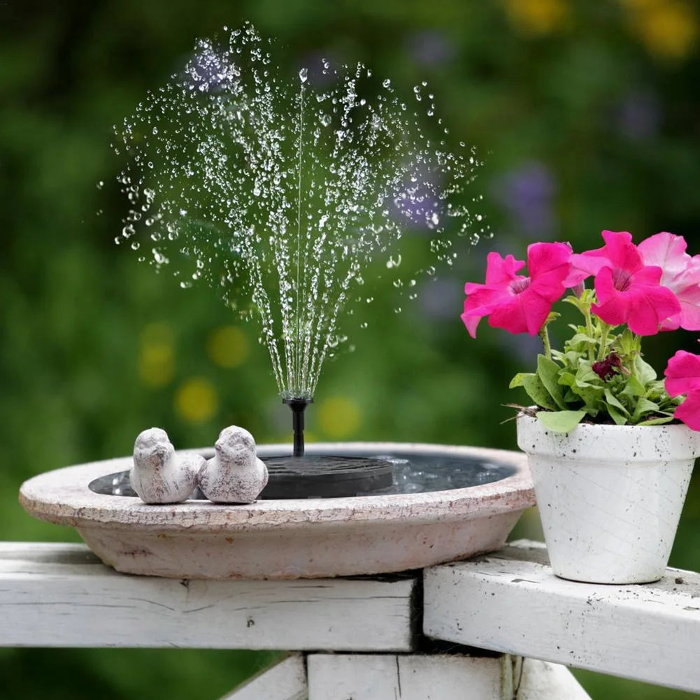 New Mini Solar Water Fountain, Garden Pond Pool Waterfall, Solar Powered Bird Bath Decor, Outdoor Garden Supplies