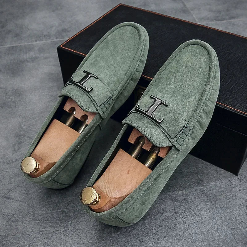 PU Leather Faux Suede Breathable Slipon Driving Loafers New Men Casual Fashion Sneakers For Classic 3
