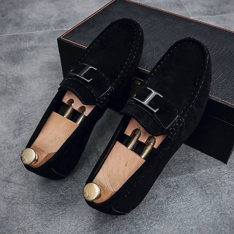 PU Leather Faux Suede Breathable Slipon Driving Loafers New Men Casual Fashion Sneakers For Classic 7