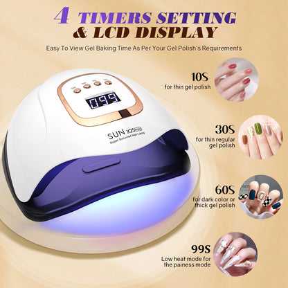 81 LED UV LED Nail Lamp Dryer Auto Sensor 4 Timer Settings Fast Gel Polish Curing Manicure Pedicure 2