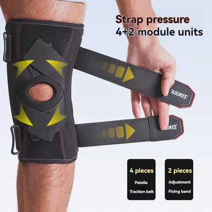 AOLIKES Knee Support Brace With Patella Gel Pad  Side Stabilizers  Compression Sleeve For Knee Pain 2