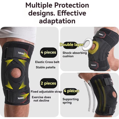 AOLIKES Knee Support Brace With Patella Gel Pad  Side Stabilizers  Compression Sleeve For Knee Pain 3