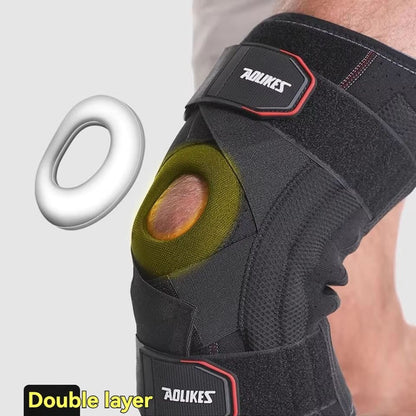 AOLIKES Knee Support Brace With Patella Gel Pad  Side Stabilizers  Compression Sleeve For Knee Pain 4