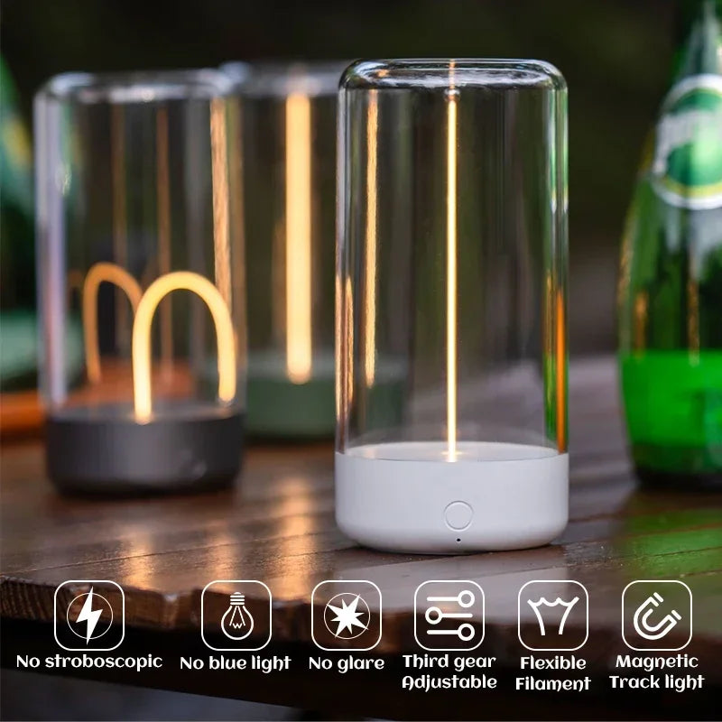 Portable USB Quantum Light, Bedroom Mood Night Light, Magnetic Bedside Lamp, Study Decor, New Year Gifts