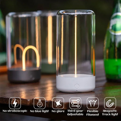 Portable USB Quantum Light, Bedroom Mood Night Light, Magnetic Bedside Lamp, Study Decor, New Year Gifts