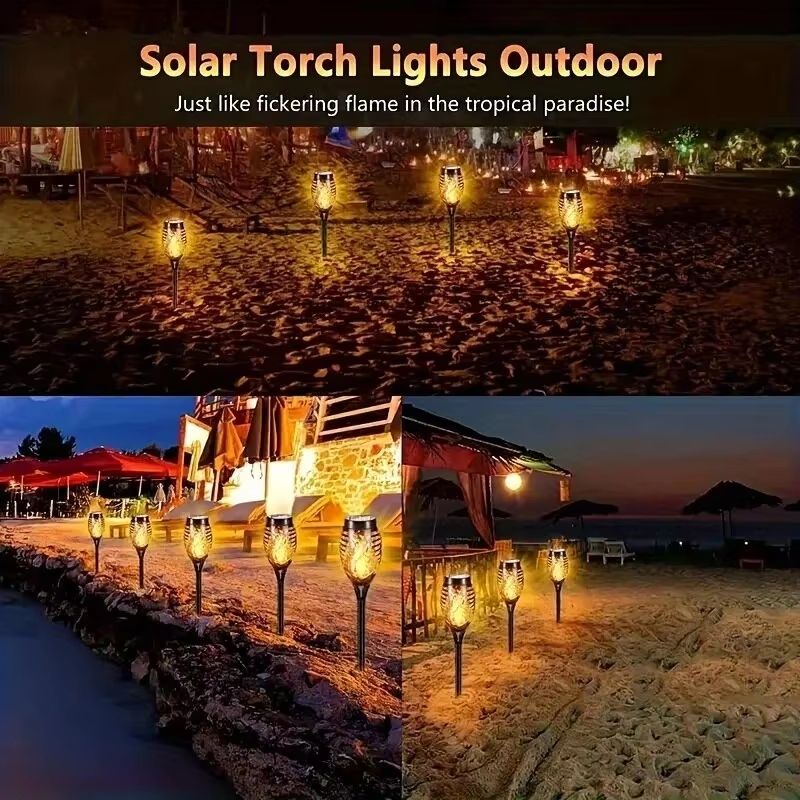 SolarGlow 12LED Flickering Flame Torch Lights  Waterproof Solar Garden Lights For Outdoor Lawn Pati 2