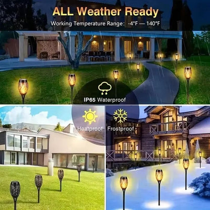 SolarGlow 12LED Flickering Flame Torch Lights  Waterproof Solar Garden Lights For Outdoor Lawn Pati 3