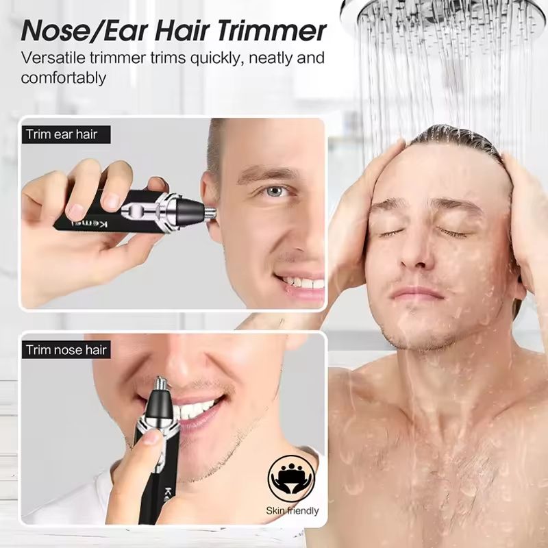 Kemei Professional Nose  Beard Trimmer For Men  Precision Nose Ear  Eyebrow Hair Removal Grooming T 5