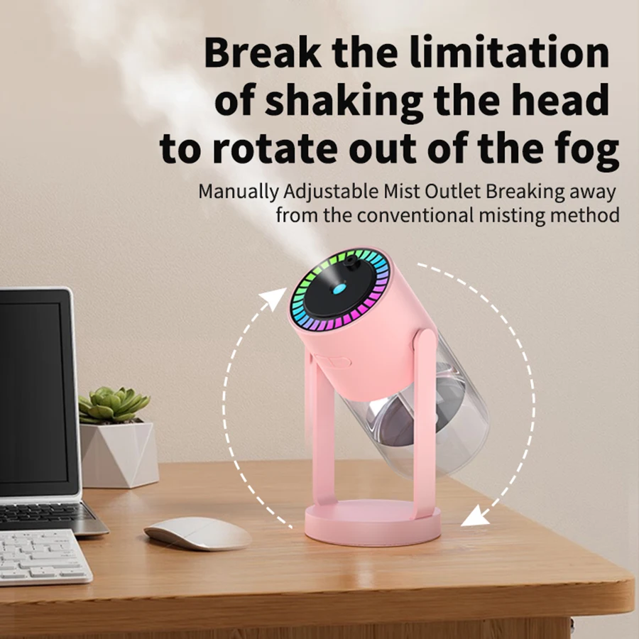 Cool Mist Humidifier with Projector, Adjustable Night Light, Auto Off, for Home and Office Desktop