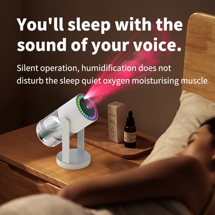 Cool Mist Humidifier with Projector, Adjustable Night Light, Auto Off, for Home and Office Desktop