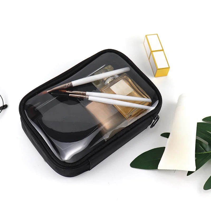 Waterproof Clear Women Makeup Bag, Travel Cosmetic Bags for Men and Women, Toiletry Brush Organizer