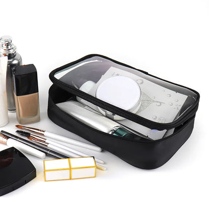 Waterproof Clear Women Makeup Bag, Travel Cosmetic Bags for Men and Women, Toiletry Brush Organizer