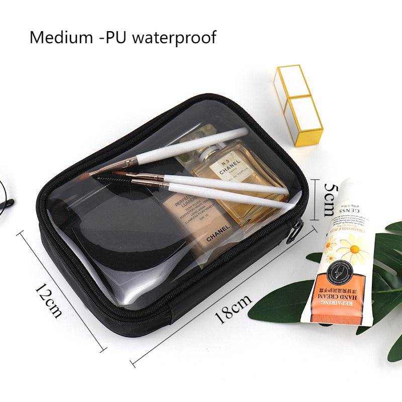 Waterproof Clear Women Makeup Bag, Travel Cosmetic Bags for Men and Women, Toiletry Brush Organizer