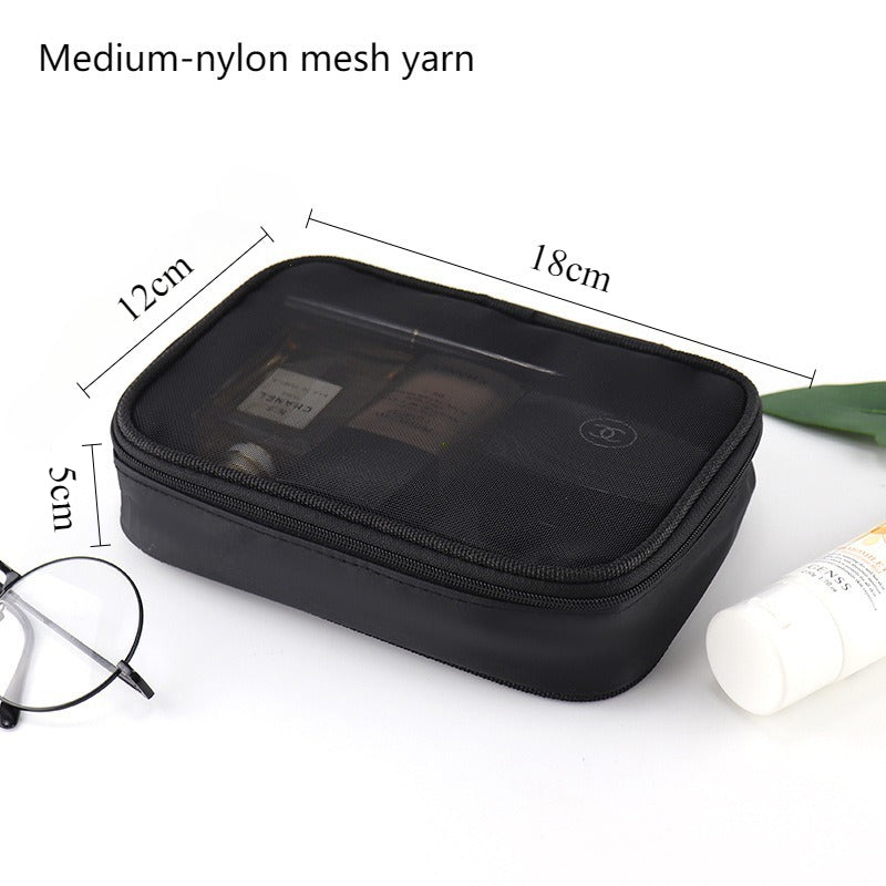 Waterproof Clear Women Makeup Bag, Travel Cosmetic Bags for Men and Women, Toiletry Brush Organizer