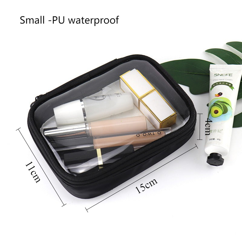 Waterproof Clear Women Makeup Bag, Travel Cosmetic Bags for Men and Women, Toiletry Brush Organizer