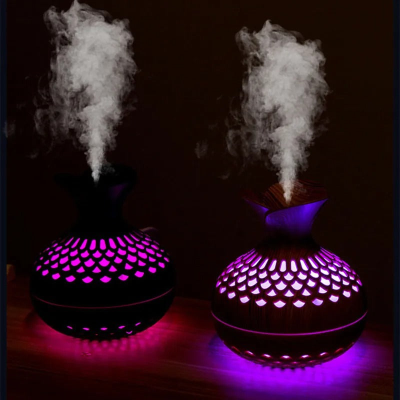 Wood Grain Humidifier, USB Aroma Diffuser, Atomizer for Home and Office, Ideal Gift, Moisturizing Instrument