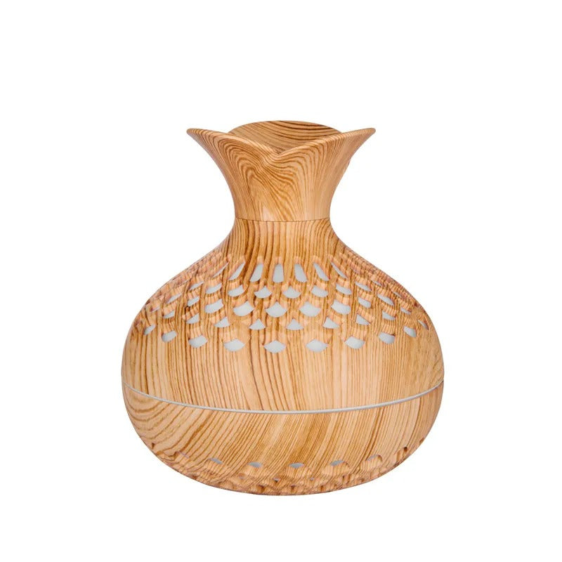 Wood Grain Humidifier, USB Aroma Diffuser, Atomizer for Home and Office, Ideal Gift, Moisturizing Instrument
