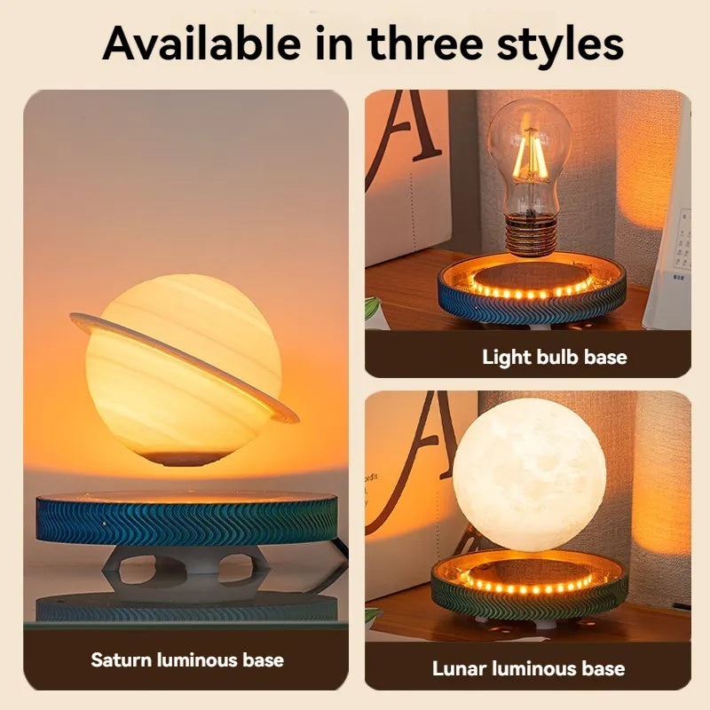 Magnetic Levitating Bulb, Saturn Moon Lamp, Unique Gift, Creative Home and Office Decoration