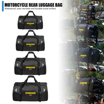 MotoTrek Waterproof Motorcycle Rear Seat Bag  20L100L Expandable Travel Tail Bag  Helmet Storage Fo 3