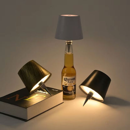 Creative LED Bottle Lamp, Rechargeable, Portable, RGB Dimmable Headlight for Bar, Restaurant, Camping Decor
