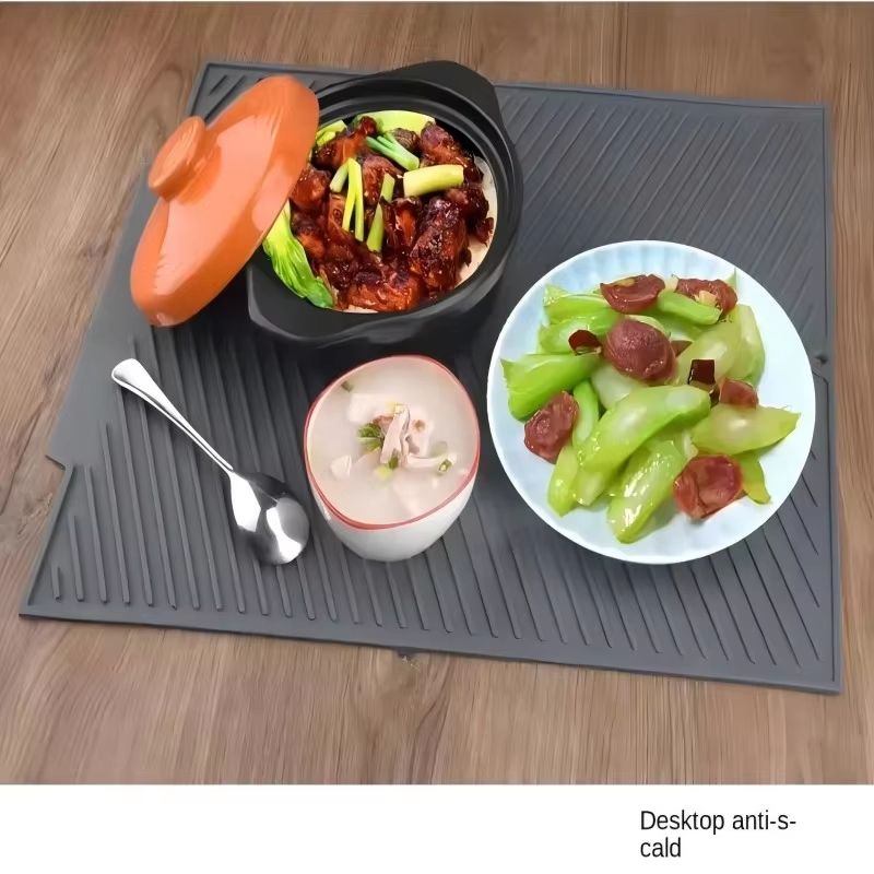 FlexiDry Silicone Drain Pad  NonSlip HeatResistant Dish Drying Mat  Kitchen Counter Protector 1