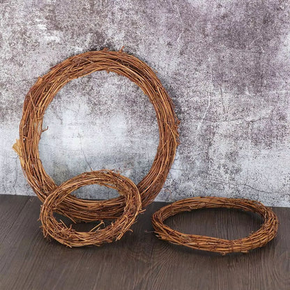 EverJoy Christmas Artificial Wreath – Handmade Wicker Vine Rattan Garland for Holiday, Home & Party Decoration (8–30CM)