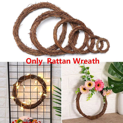 EverJoy Christmas Artificial Wreath  Handmade Wicker Vine Rattan Garland For Holiday Home  Party De 1