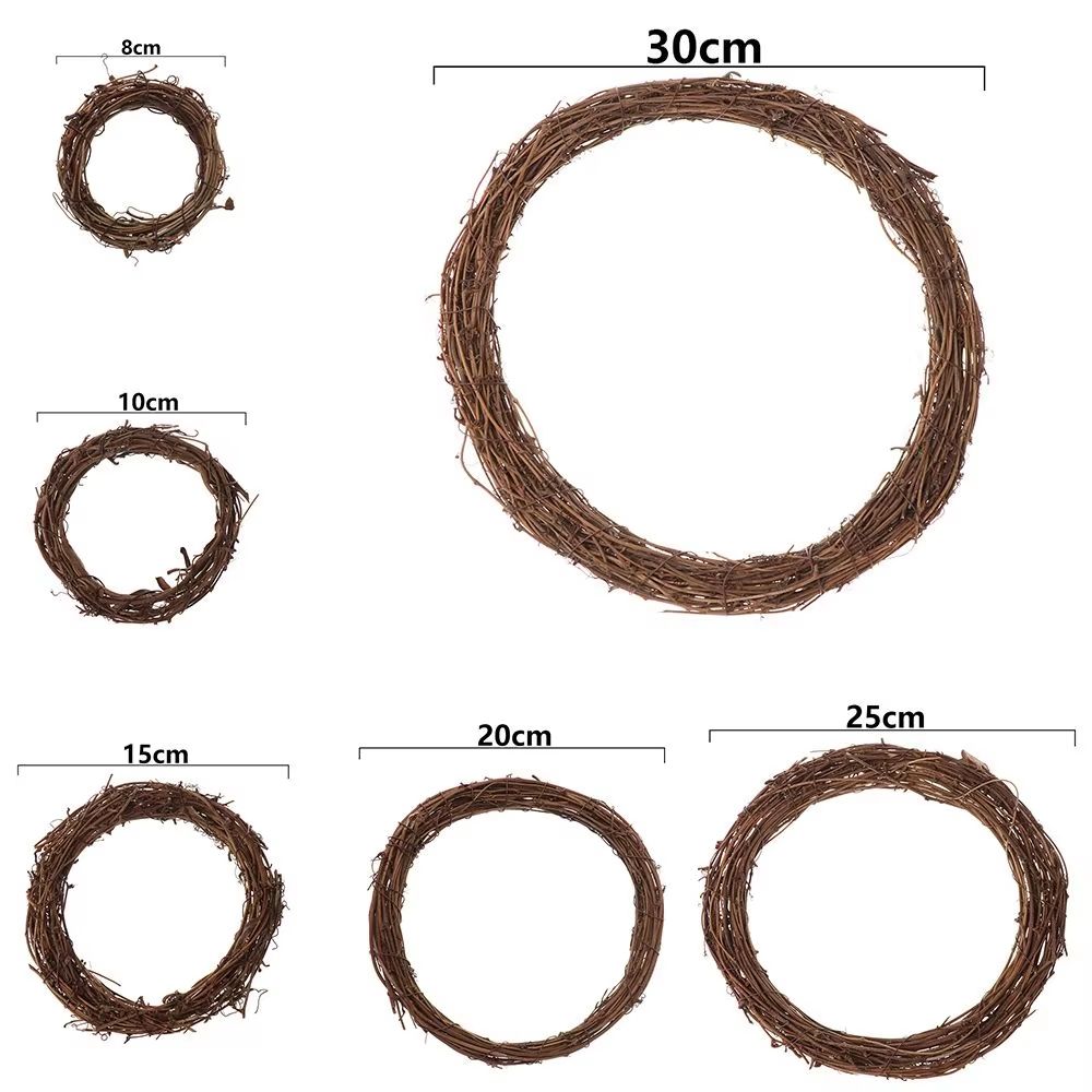 EverJoy Christmas Artificial Wreath  Handmade Wicker Vine Rattan Garland For Holiday Home  Party De 5