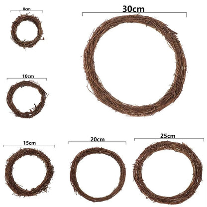 EverJoy Christmas Artificial Wreath  Handmade Wicker Vine Rattan Garland For Holiday Home  Party De 5